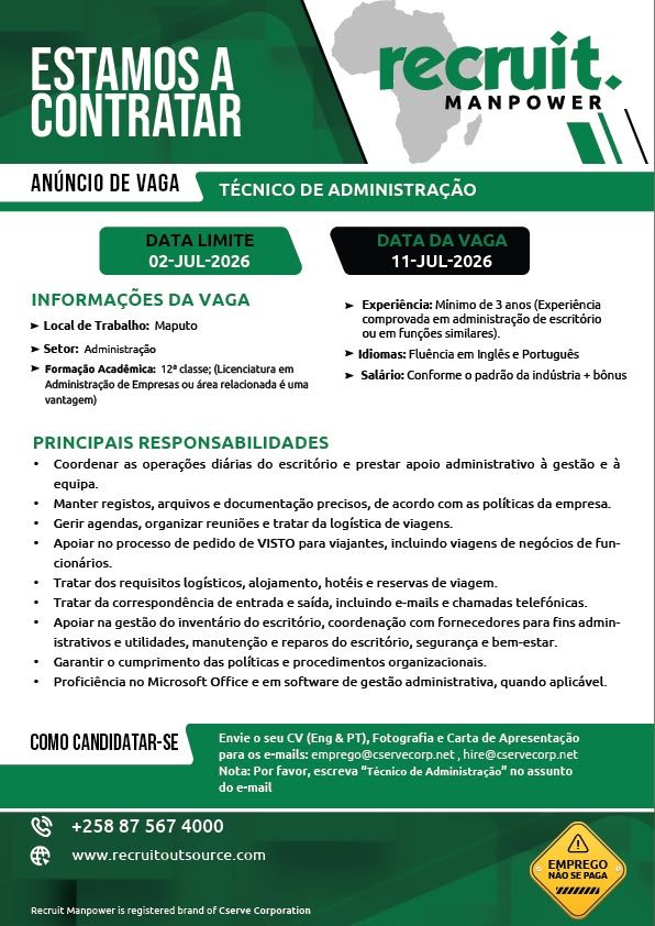 Recruit Manpower Tecnico de Administracao